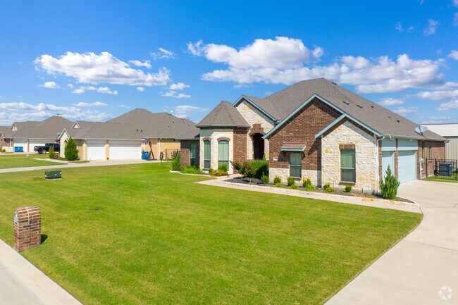 Brick-laid new traditional homes are common in Josephine.