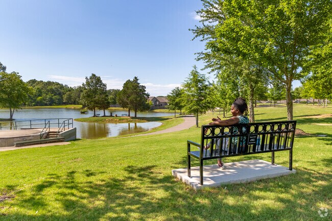 At Olive Branch City Park, unwind on a park bench and take in the breathtaking scenery.