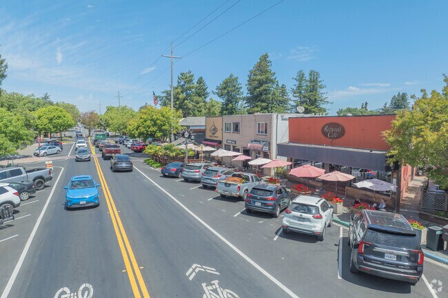 Cotati's main downtown strip retains much of its original 1890's era charm.