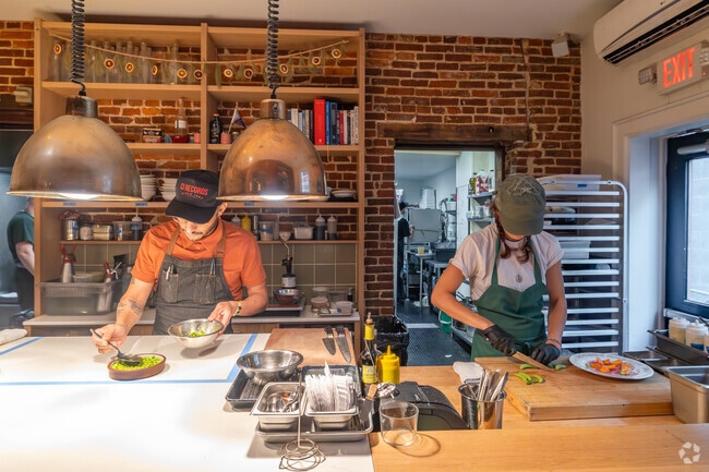 Passerine is a farm to table restaurant near Musser Park that made the New York Times 2024 list of the best 50 restaurants in the country.