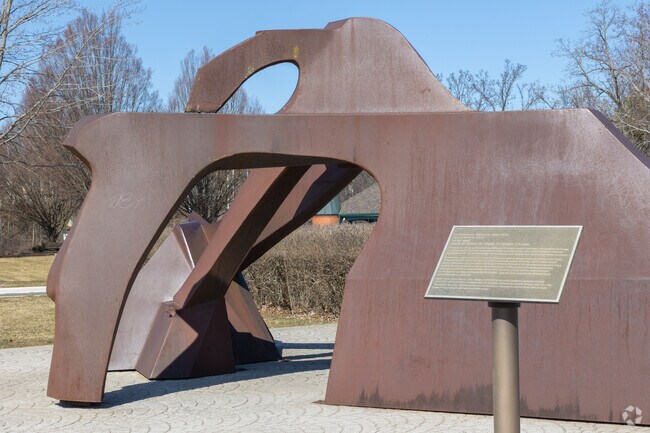 Downtown Niles has some fascinating art installations near Riverfront Park.