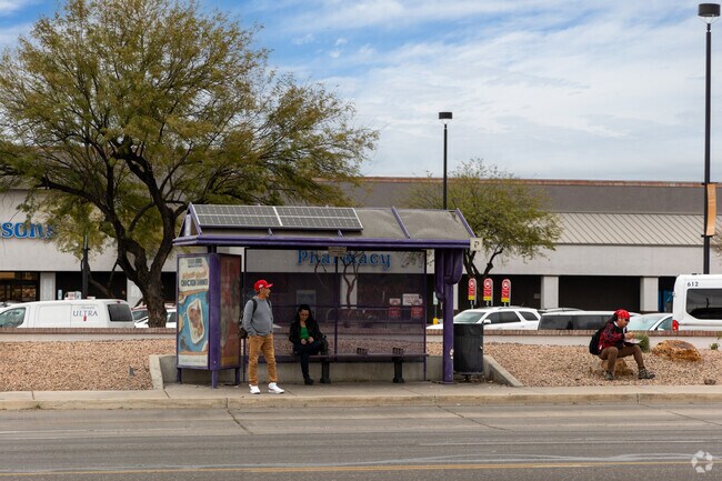 Campbell Avenue is rich in bus stops bordering Hedrick Acres.