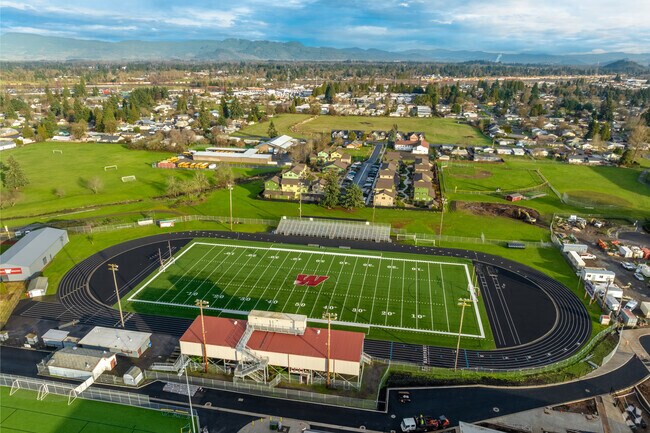 Willamette High School has a newly constructed foootball stadium in the Bethel neighborhood.