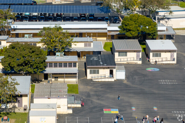 Classrooms at La Merced Intermediate School in Montebello, Ca.
