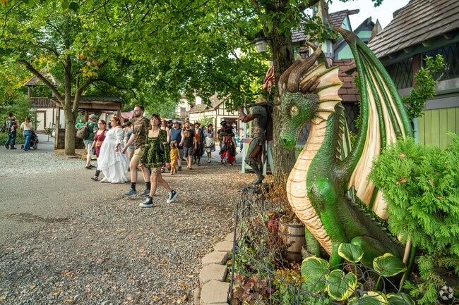 Creatures both real and mythical line the paths at the Pennsylvania Renaissance Faire.