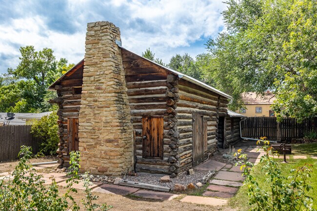 Explore historic 19th-century buildings at Old Mill Park in Longmont.