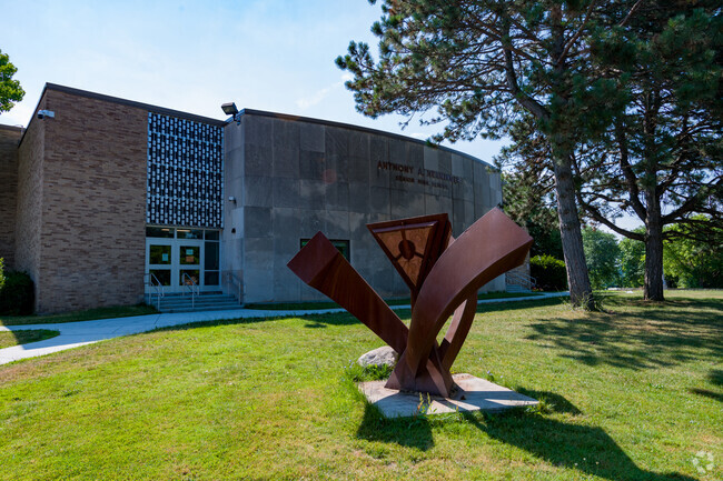 Henninger High School's students can enjoy the large campus that the school provides.
