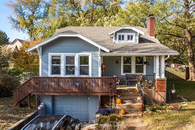 In downtown Shawnee you may find raised ranch homes with their garages underneath.