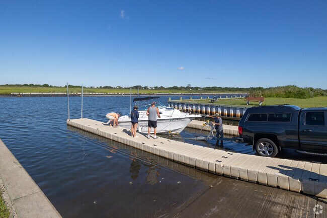 Smith Point Marina and Boat Ramp provides easy access to the ocean for Shirley residents.