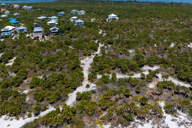 Sandy Trails cross the land adjacent to the homes at North Captiva Island.