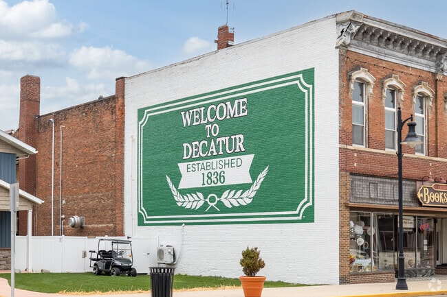 The Welcome to Decatur mural is a centerpiece to the downtown area.