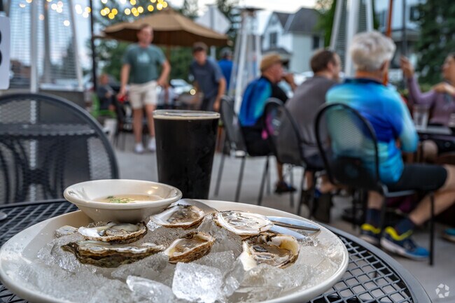 Fresh Oysters is one of many fine eats at Lake Superior Brewing near North Shore.