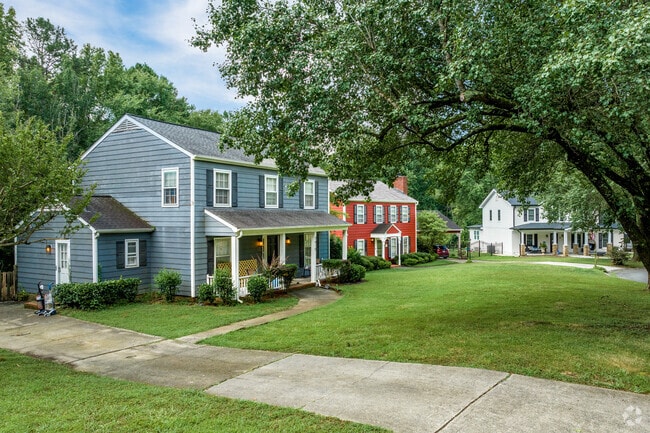 A few colonial style homes in the McAlpine neighborhood of Charlotte.