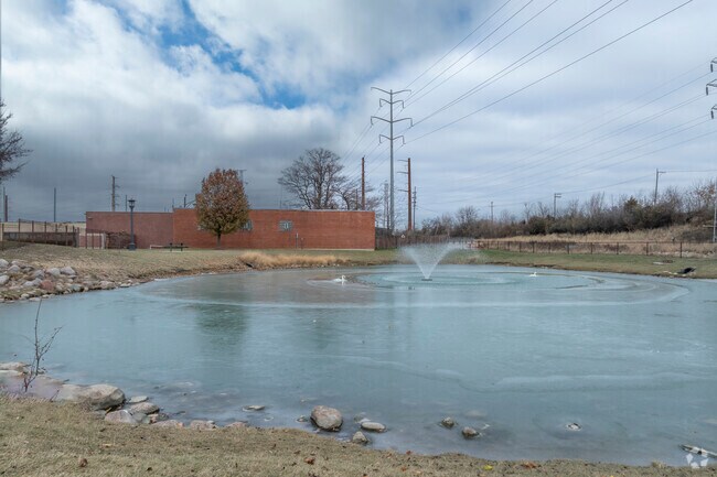 Stevenson Park has a beautiful pond that can be enjoyed year round.