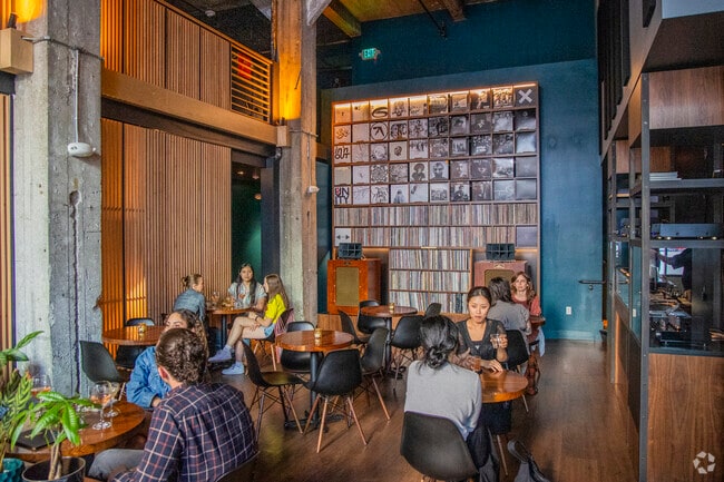 Uptown's Bar Shiru has a wall devoted to classic vinyl records.