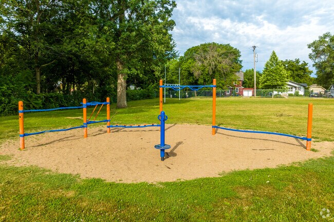 An obstacle course is one of several activities students can take part in at recess.