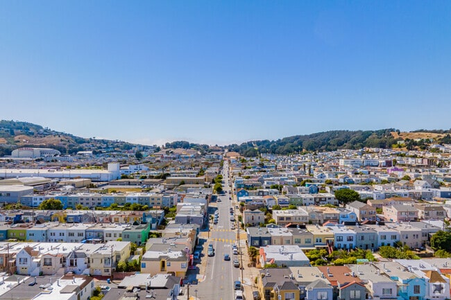 Bayshore is a flat valley surrounded by San Bruno Mountain State Park.