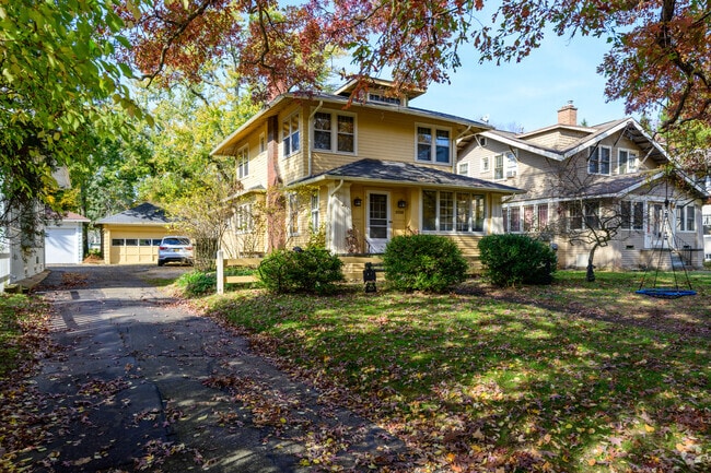 Settle into an American Foursquare in a cozy Kalamazoo neighborhood.