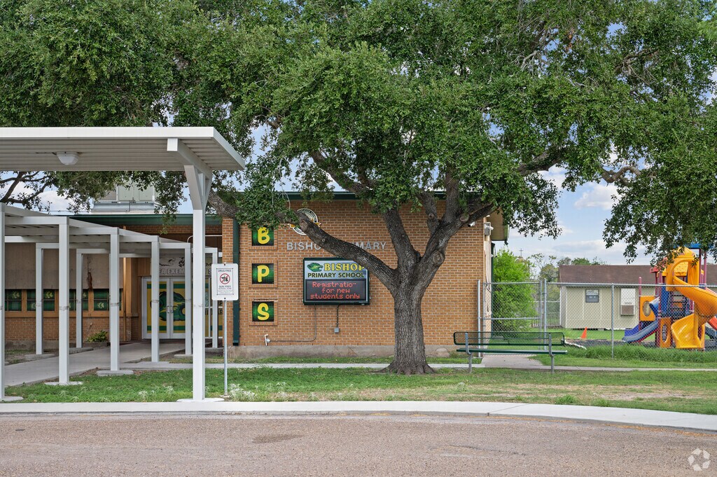 Bishop Primary School serves students in grades Pre-K-5 and enrolls about 250 students.