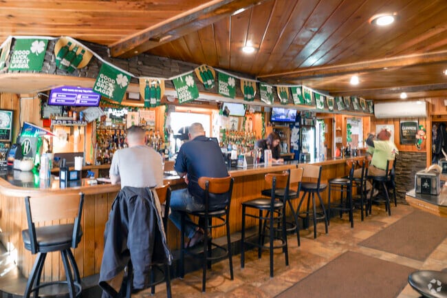 Grabbing some lunch with friends at a local bar and grill.