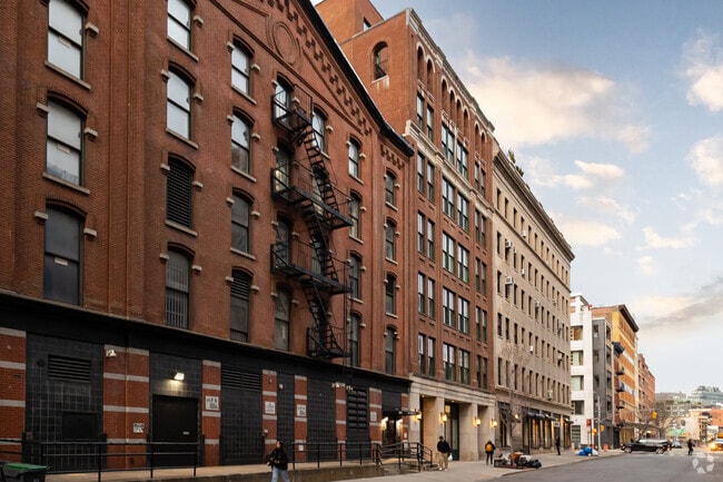A row of loft buildings in Tribeca.