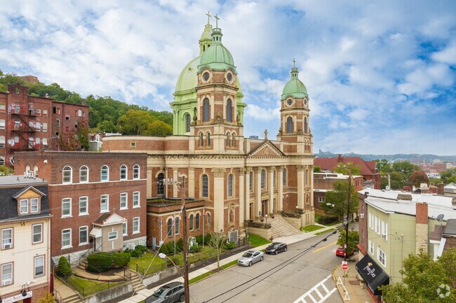 Immaculate Heart of Mary Church stands out in Polish Hill as the main place of worship.