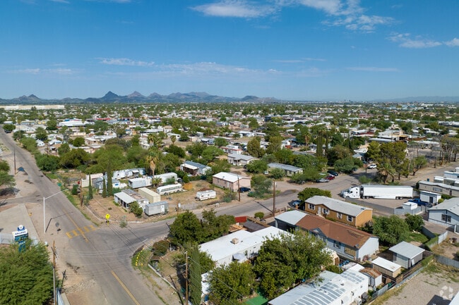 Los Ranchitos features a mix of open space and residential development.