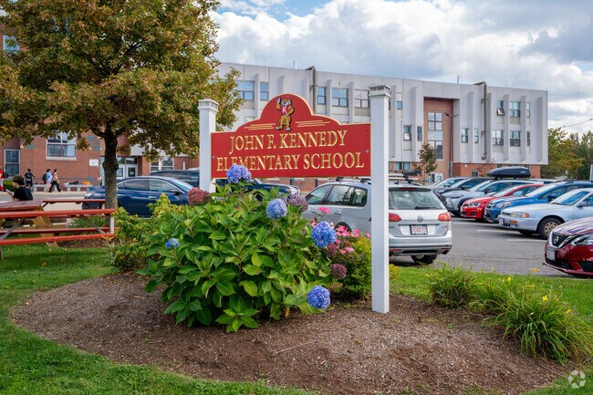 Children start their learning at nearby John F. Kennedy School.