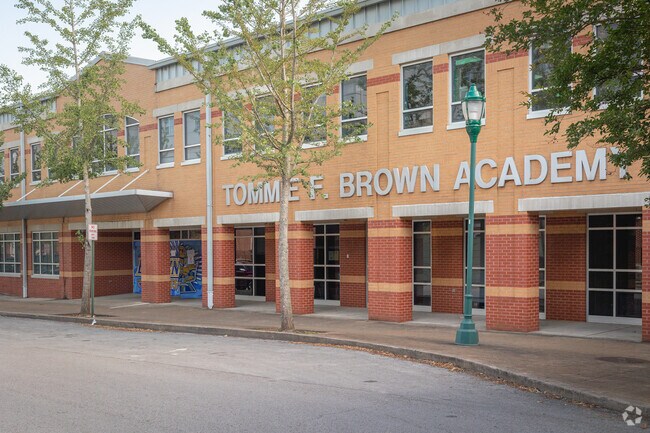 The Tommy F. Brown Academy is located in the Arts District.