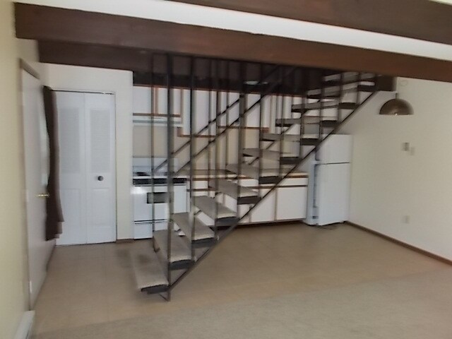 Livingroom view/stairs to bedroom