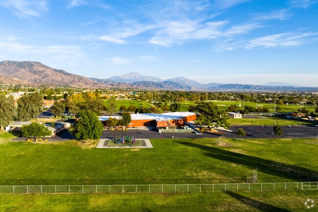 At Emmerton Elementary School, mountains grace the horizon.