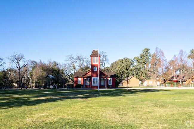 Ballard Elementary School is know for its red building.