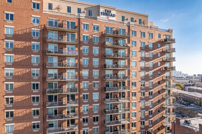 High-rise condos in Union City are often named after its textile heritage, such as The Thread.