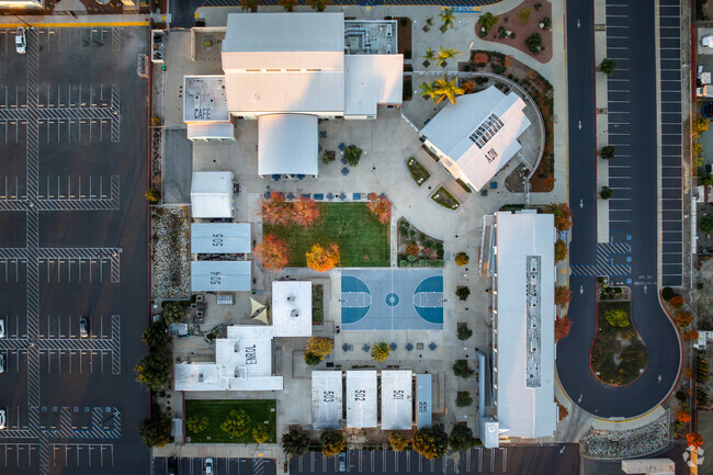 A bird’s eye view of the Mountain View High School campus in San Jacinto.
