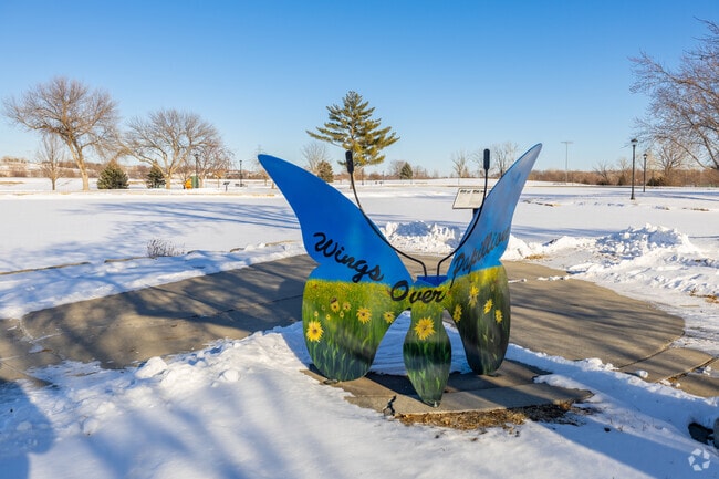 There are many sculptures of Wings Over Papillion found in the city.
