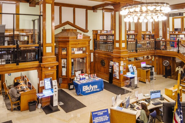 The Public Library at Arlington Ave is a major study hub.