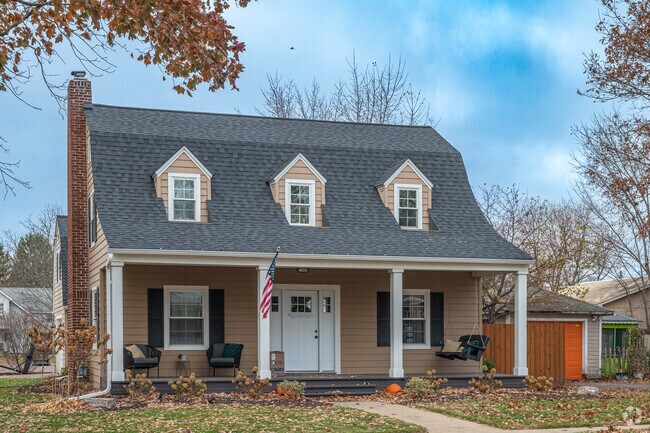 Many Baldwin homes showcase timeless details like dormers and brick chimneys.