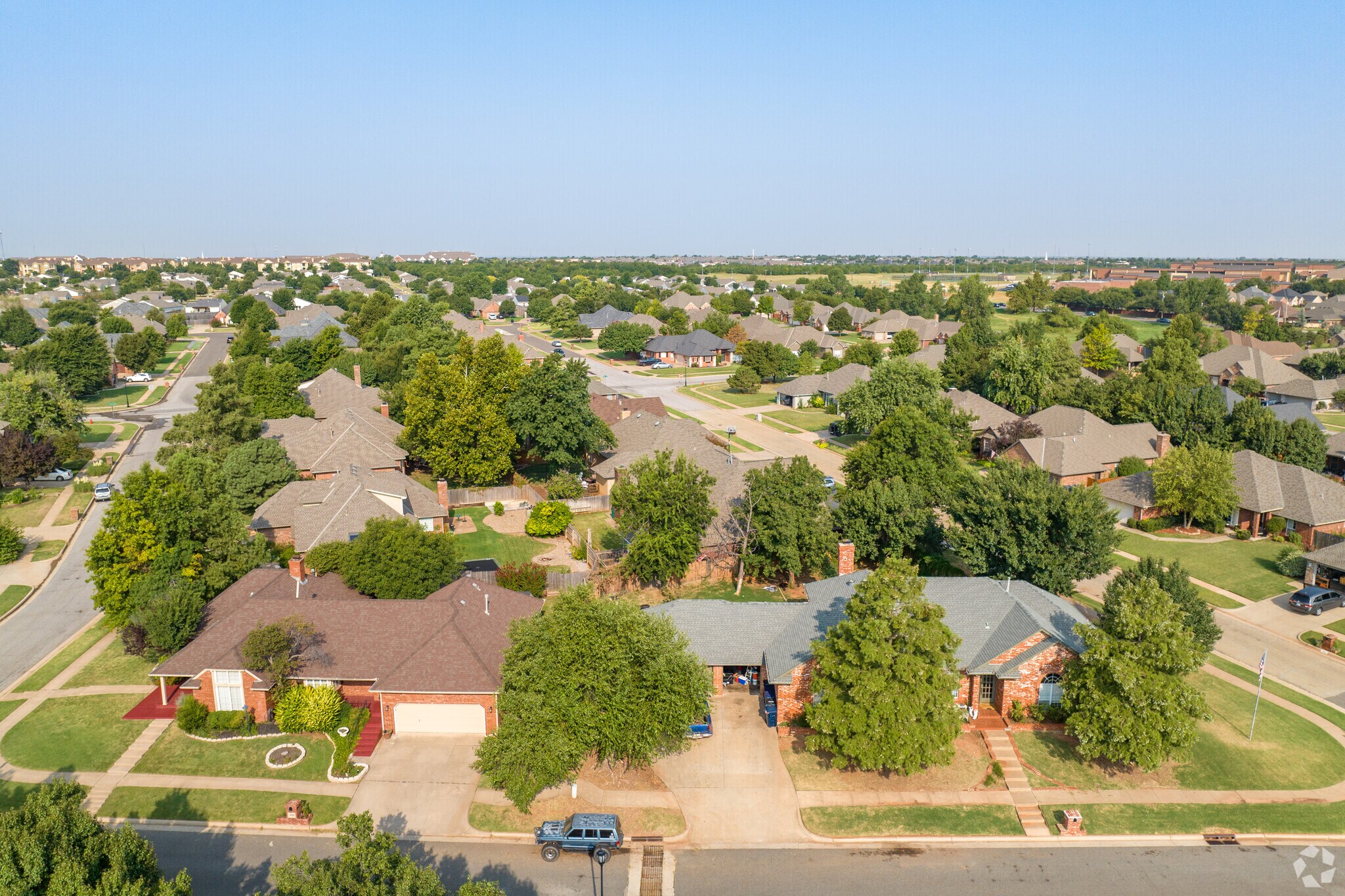 Many of the Brasswood homes consist of red brick siding.