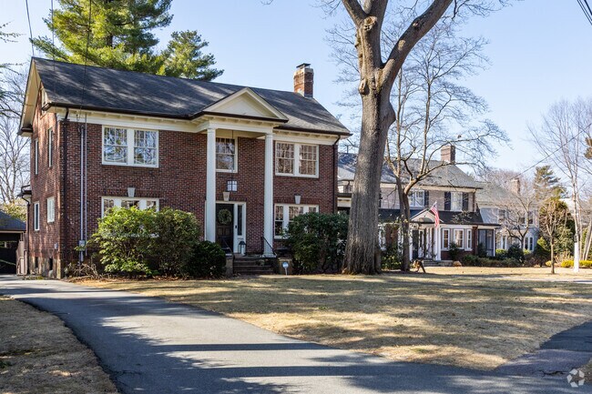 Beautiful brick colonials are common in Columbine Cliffs.