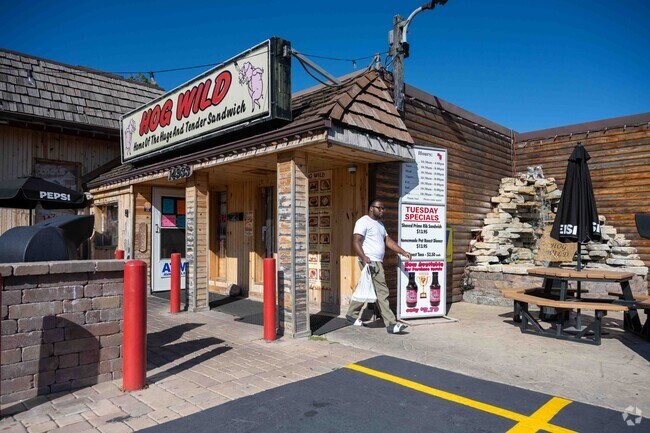 Near Country Aire is The Original Hog Wild that serves delicious pork chops.