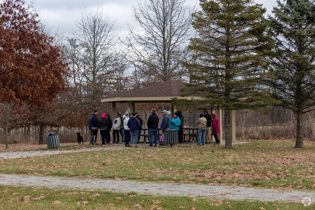 Local residents spend their lunch time together at Blues Creek Park.