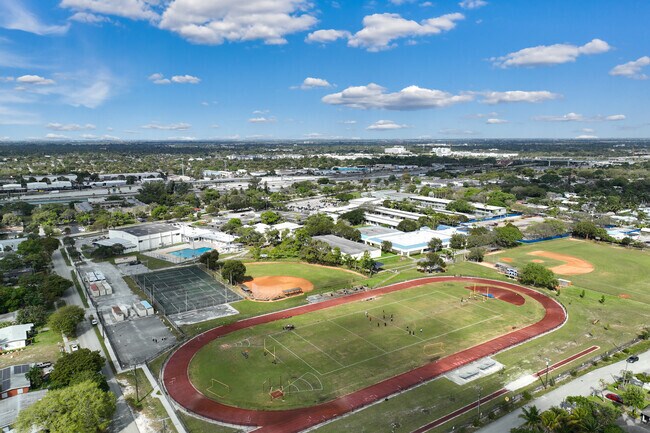 Stranahan High School near River Run has a large football field and track for students.