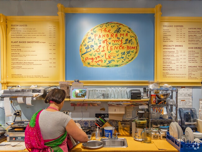 The Panorama of my Silence-Heart Cafe has  delicious fresh food on the menu.