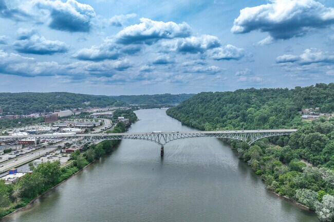 The Monongahela River runs in between Glen Hazel and Homestead.