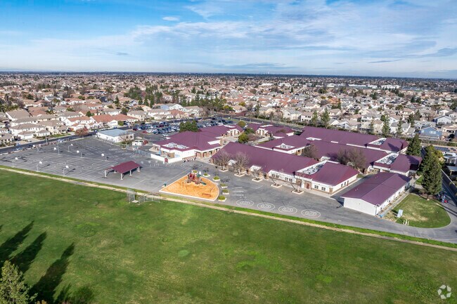 Carroll Elementary School offers a sprawling campus when viewed from above.
