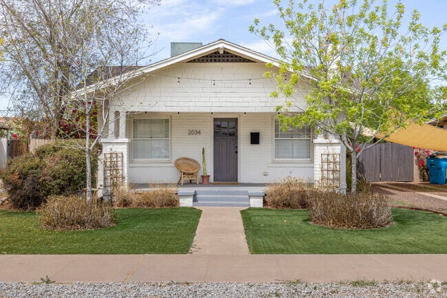 Bungalow homes in Coronado have amazing front porches for enjoying your morning coffee.
