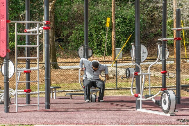 Residents in West Manor can use the outdoor gym at West Manor Park.