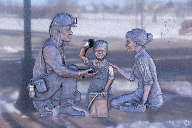 The city of Frederick started as a coal mining town, and pays tribute to that history.