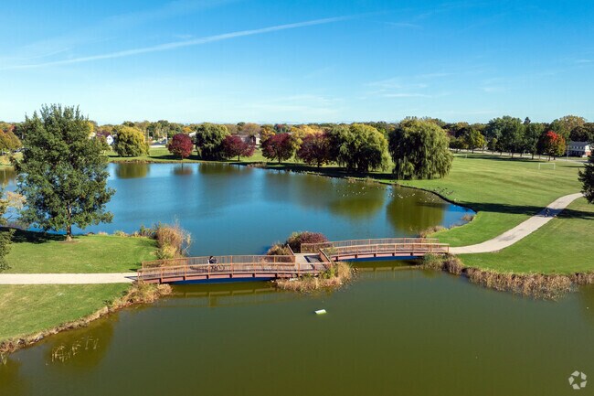 Anderson Park near Lance features a wonderful water feature that gives it a serene feel.