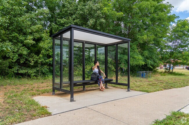 The Go CoMo black line serves the Bedford Walk neighborhood.